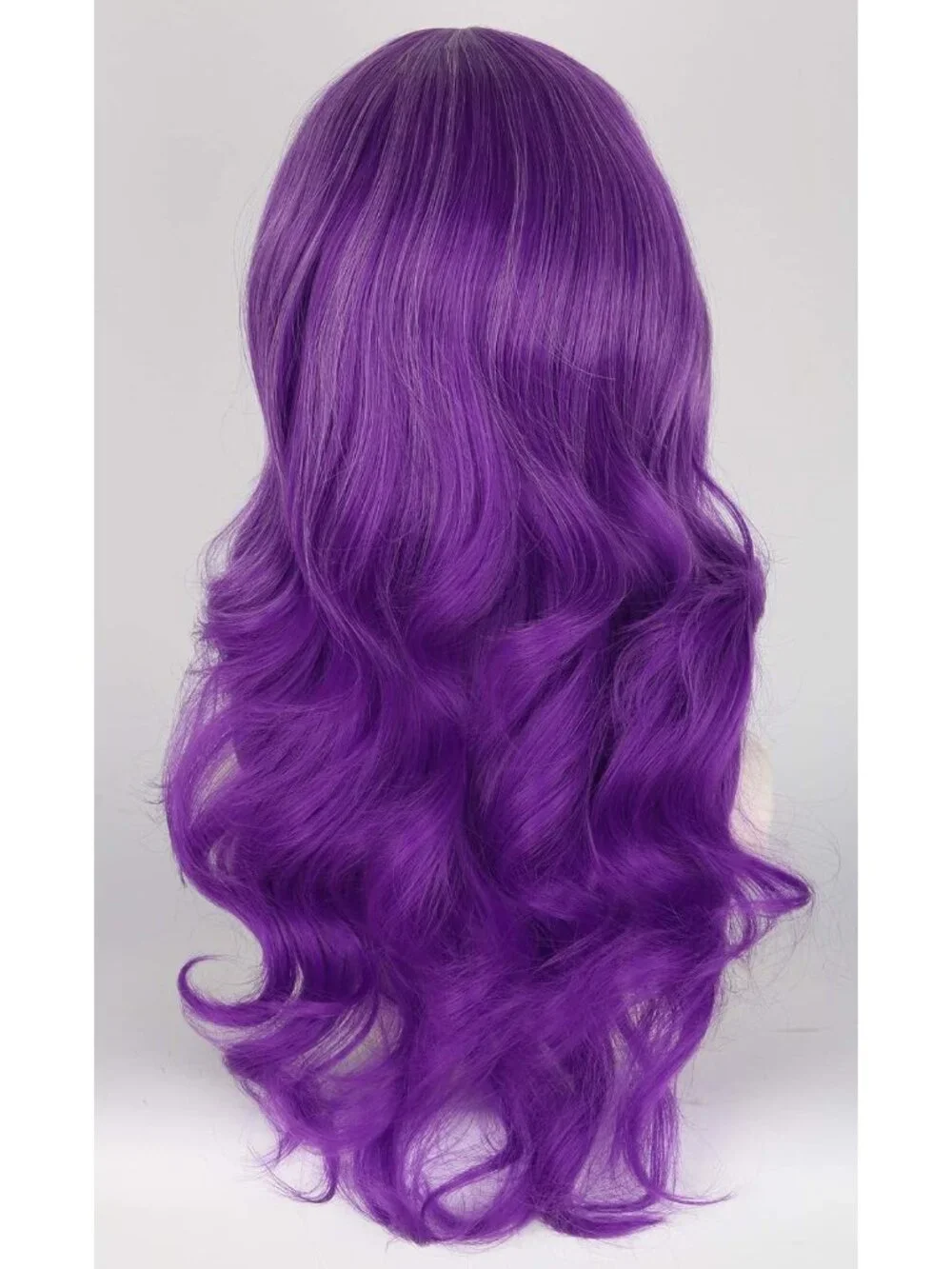 Women's Purple Red Short Cosplay Halloween Costume Wig With Necklace Earrings